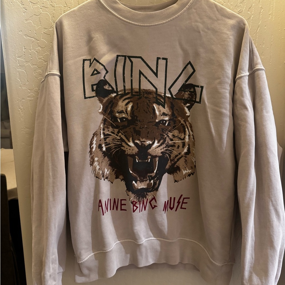 Anine Bing Natural Color Tiger Crewneck